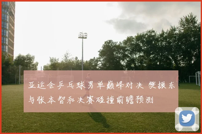 亚运会乒乓球男单巅峰对决 樊振东与张本智和决赛碰撞前瞻预测